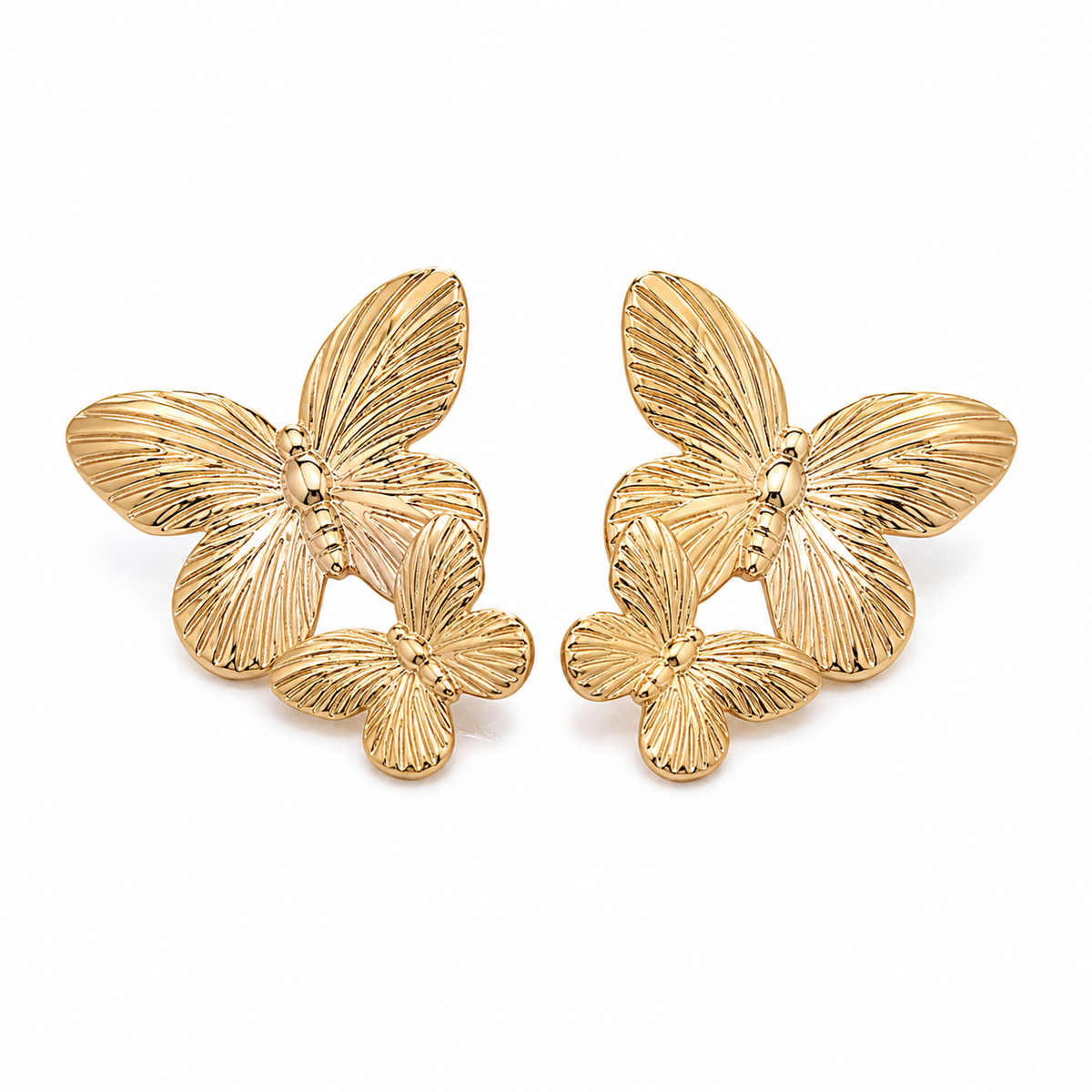 Butterfly Duo Ohrringe – Gold