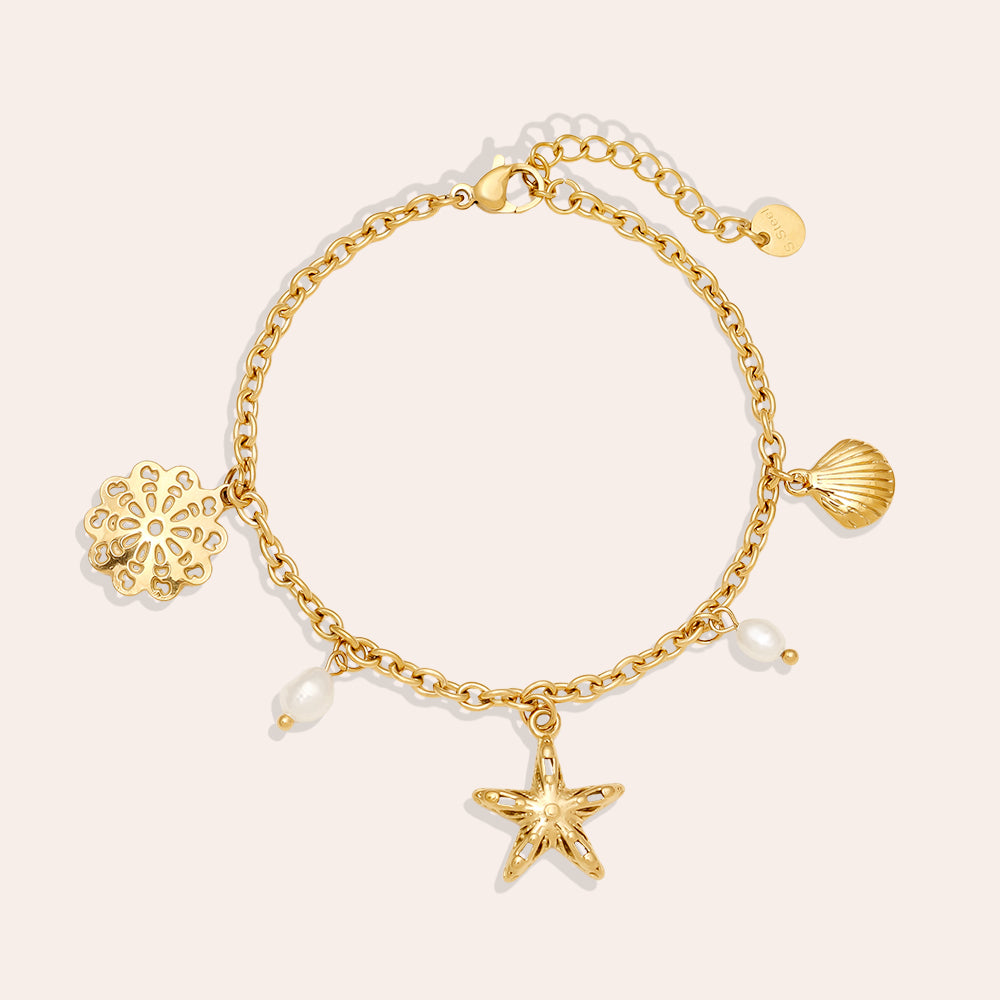 Goldene Ocean Armkette – Detailansicht