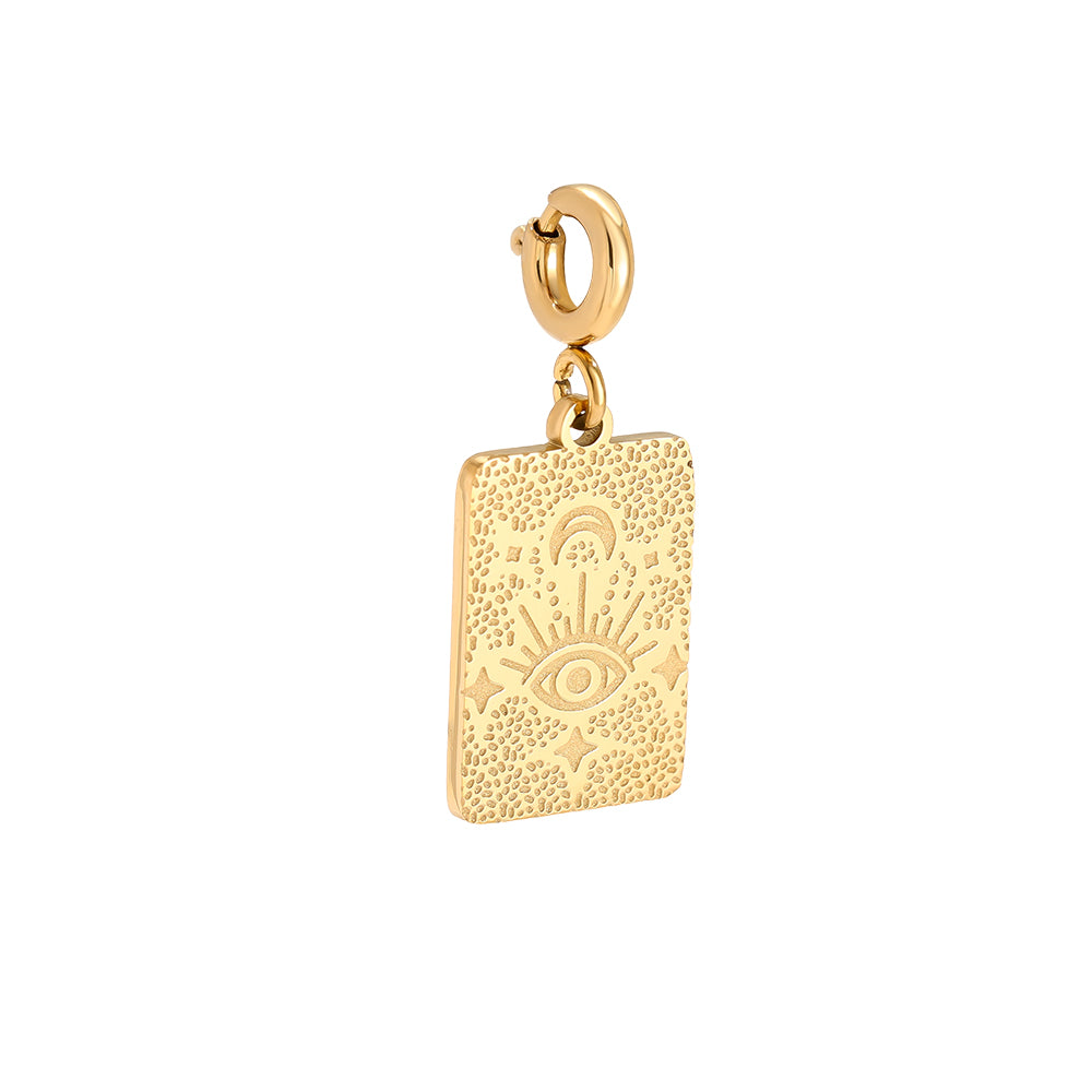 Charm - Auge im 18K Gold look