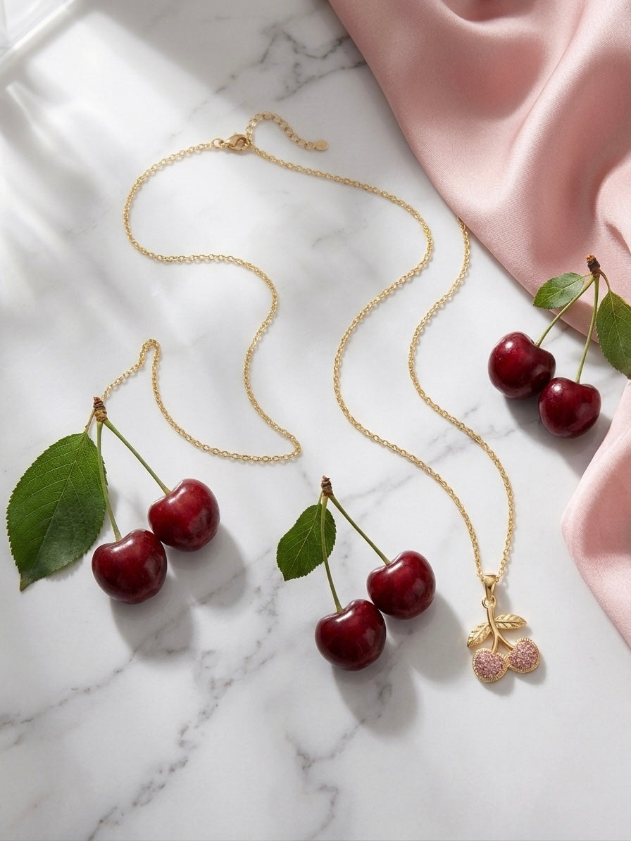Cherry Kette 18k vergoldet