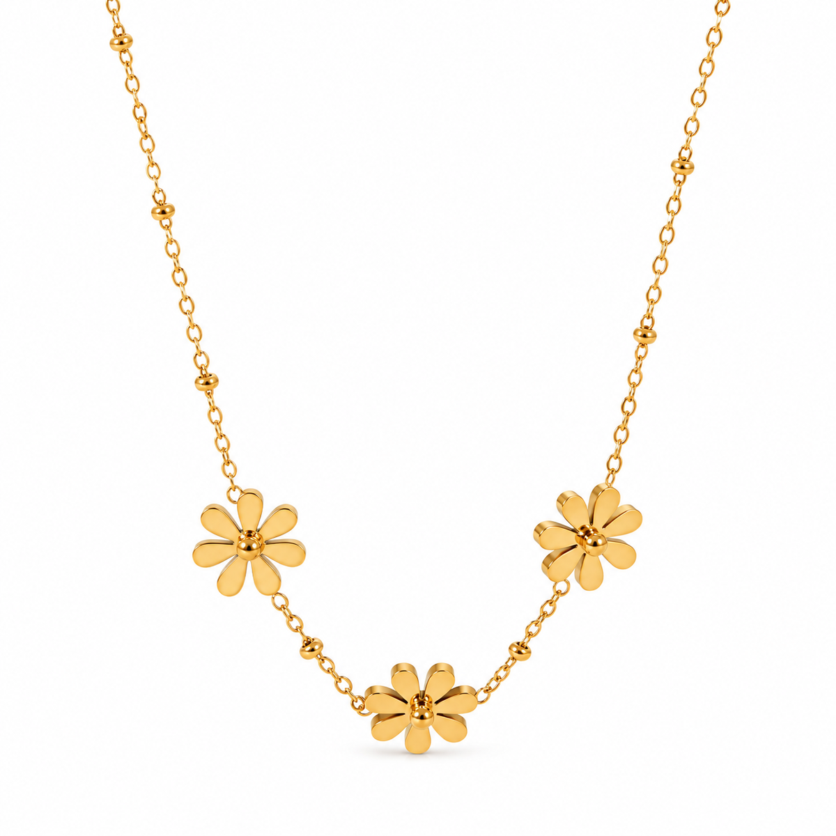 Blumenkette – 18K Vergoldung