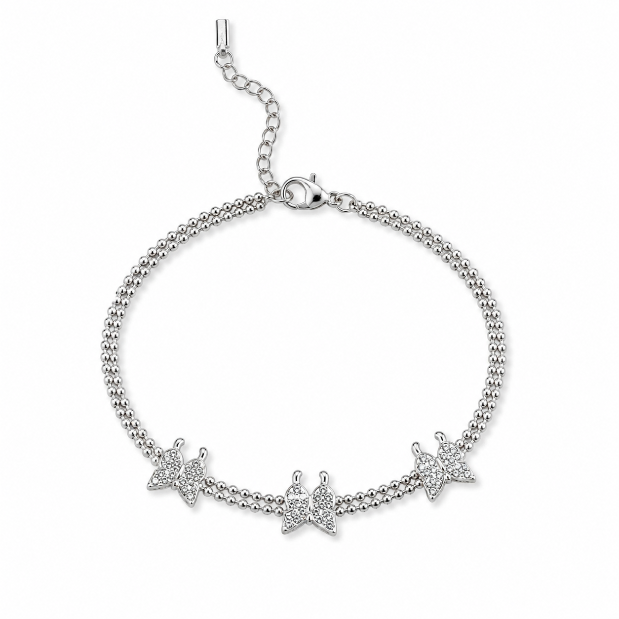 Butterfly Armband – Silberfarben