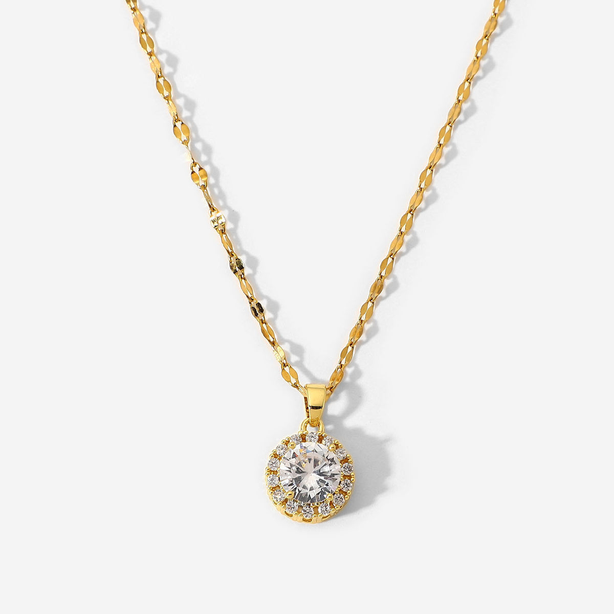 Radiant Circle Halskette - 18K Vergoldung