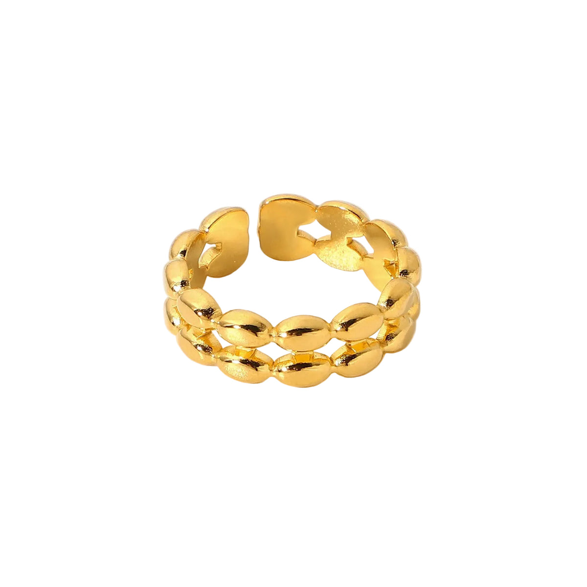 Double Heart Ring – Gold