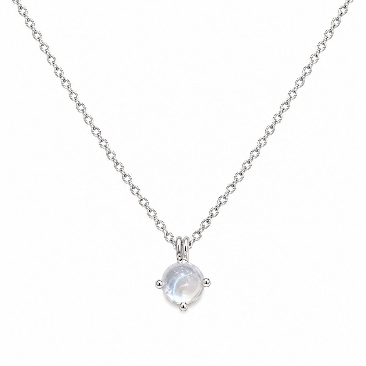 Moon Glow Halskette – Silber