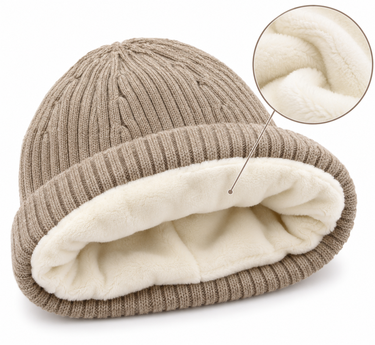 Cozy Knit Winter Beanie – Beige