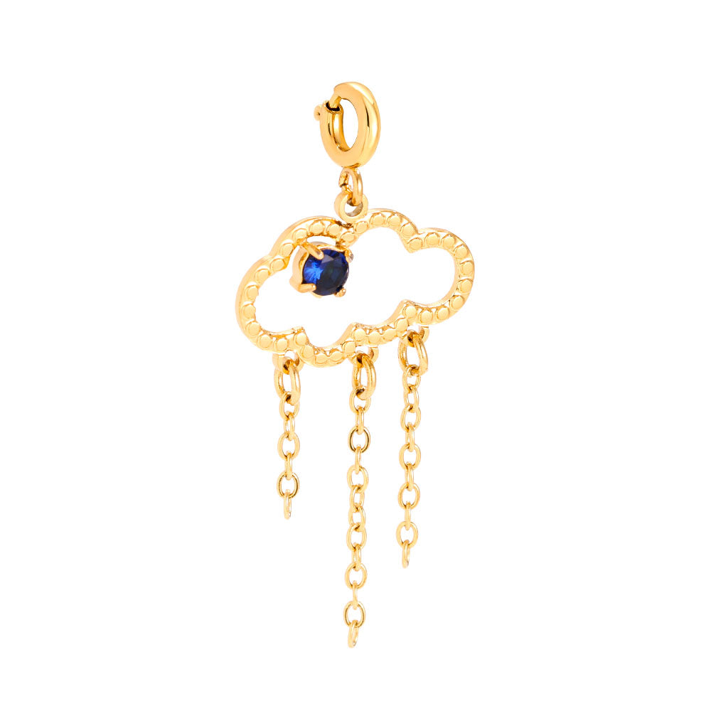 Charm - Blue Cloud im 18k Gold look
