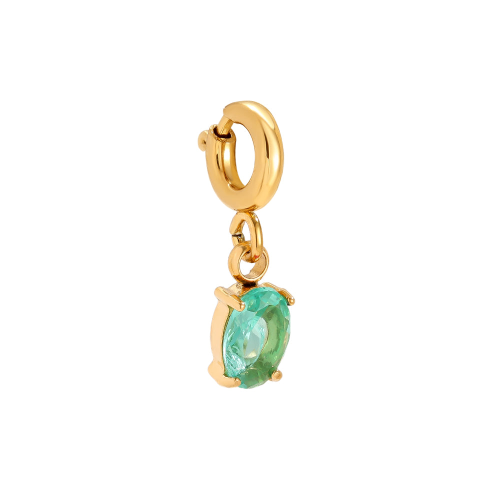 Charm - Aqua Glow im 18k Gold look