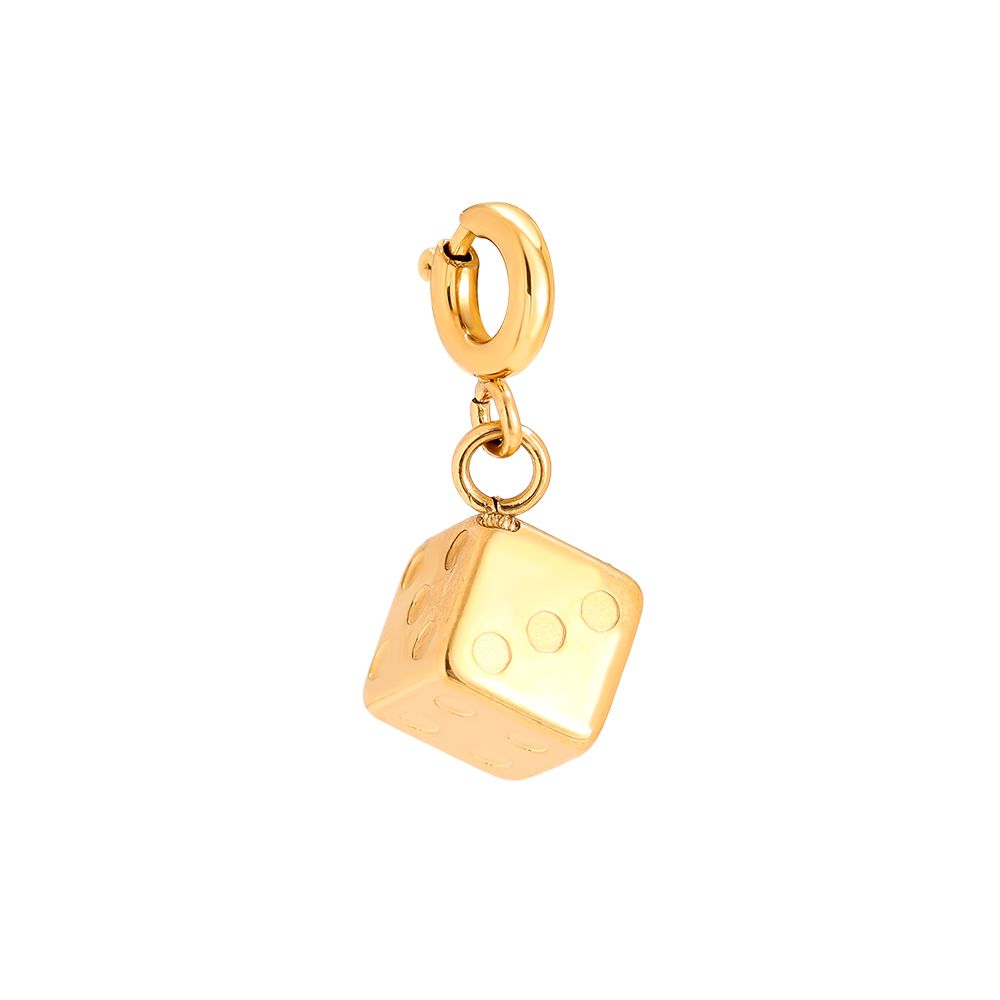 Charm - Lucky Dice im 18k Gold look