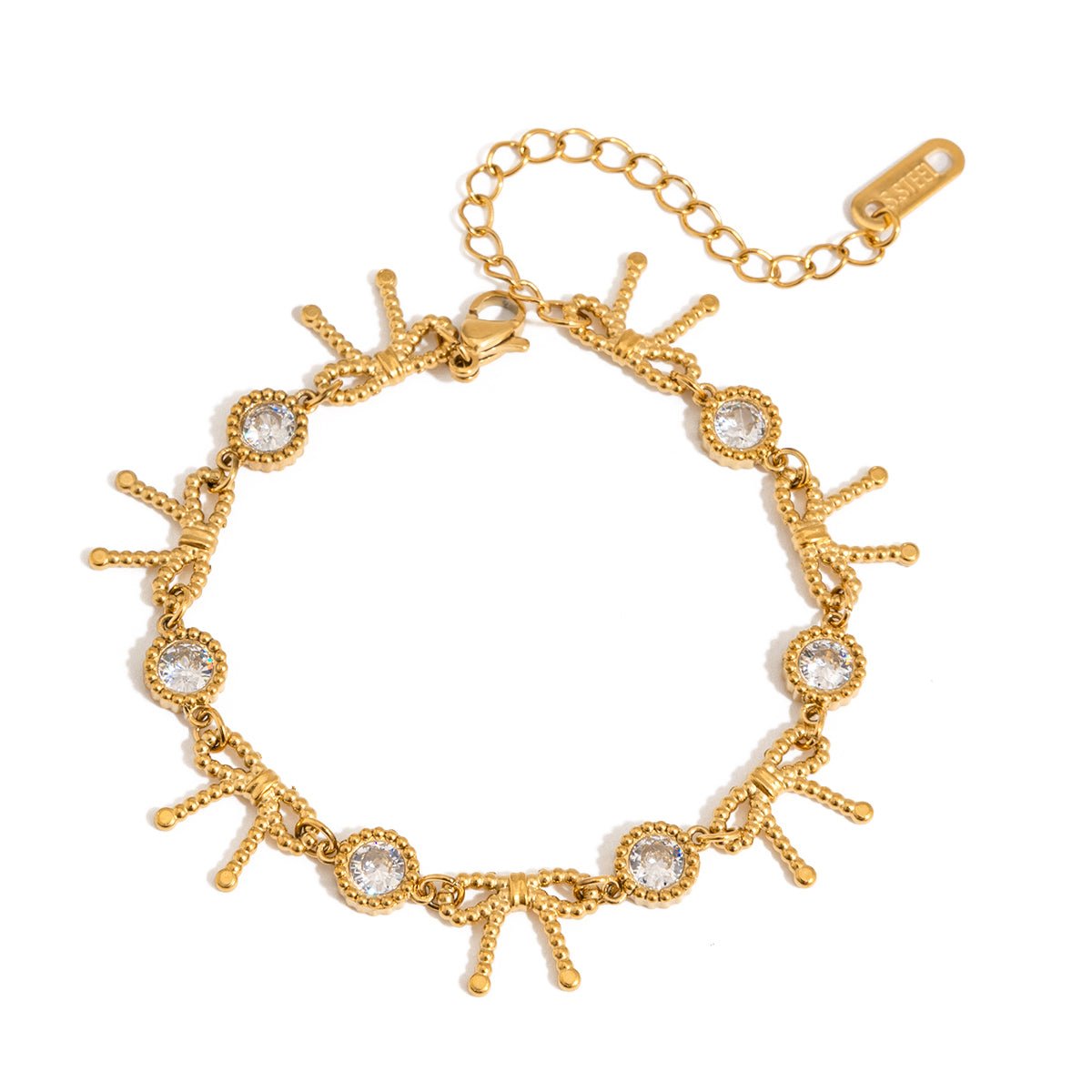 Elegantes „Royal Sparkle“ Armband – Gold – Funkelnde Zirkonia - PULXERA