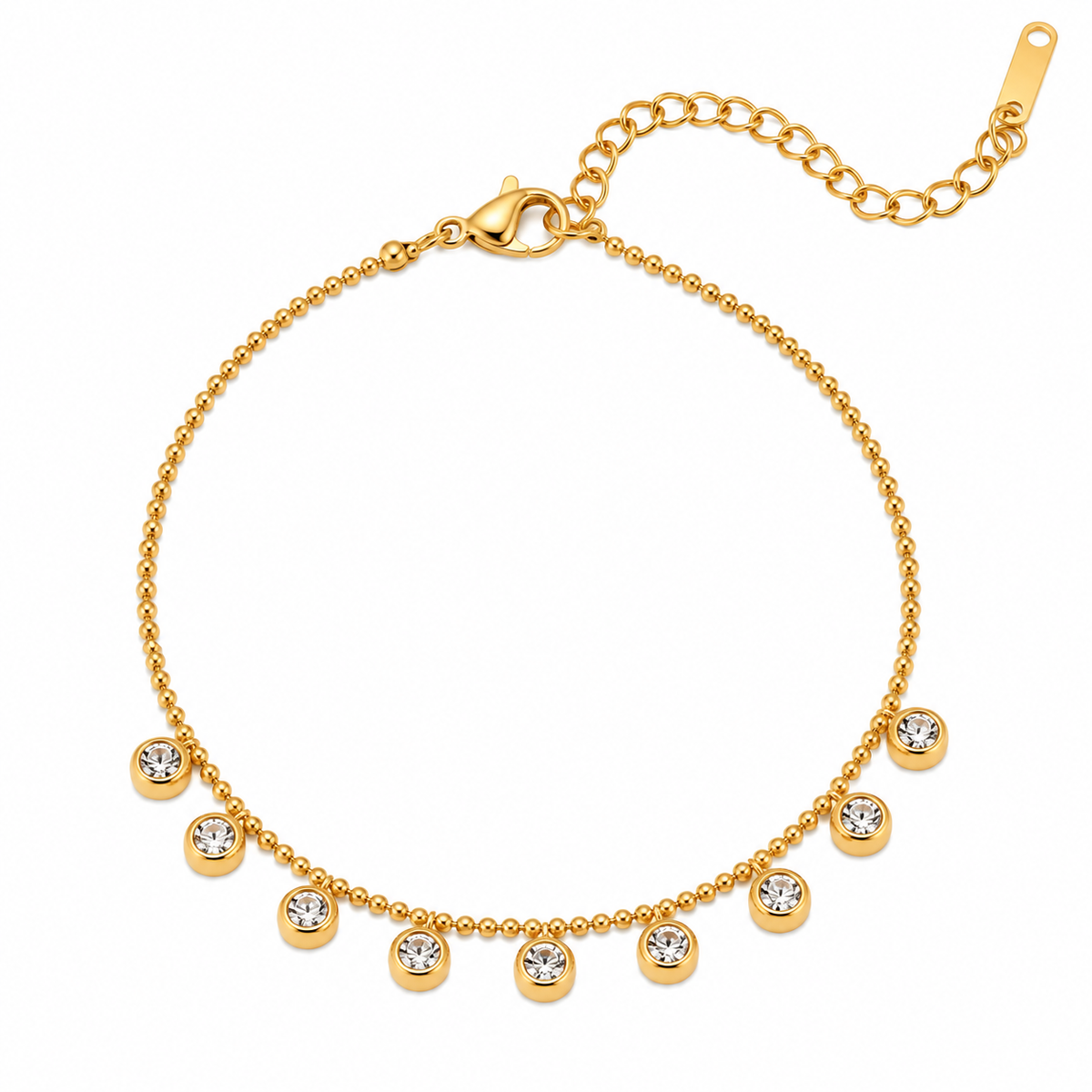 Crystal Drop Armband – 18K Vergoldung