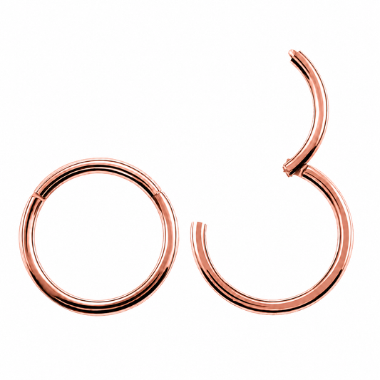 Titanium Clicker Nasenring – Roségold 0,8 × 8 mm