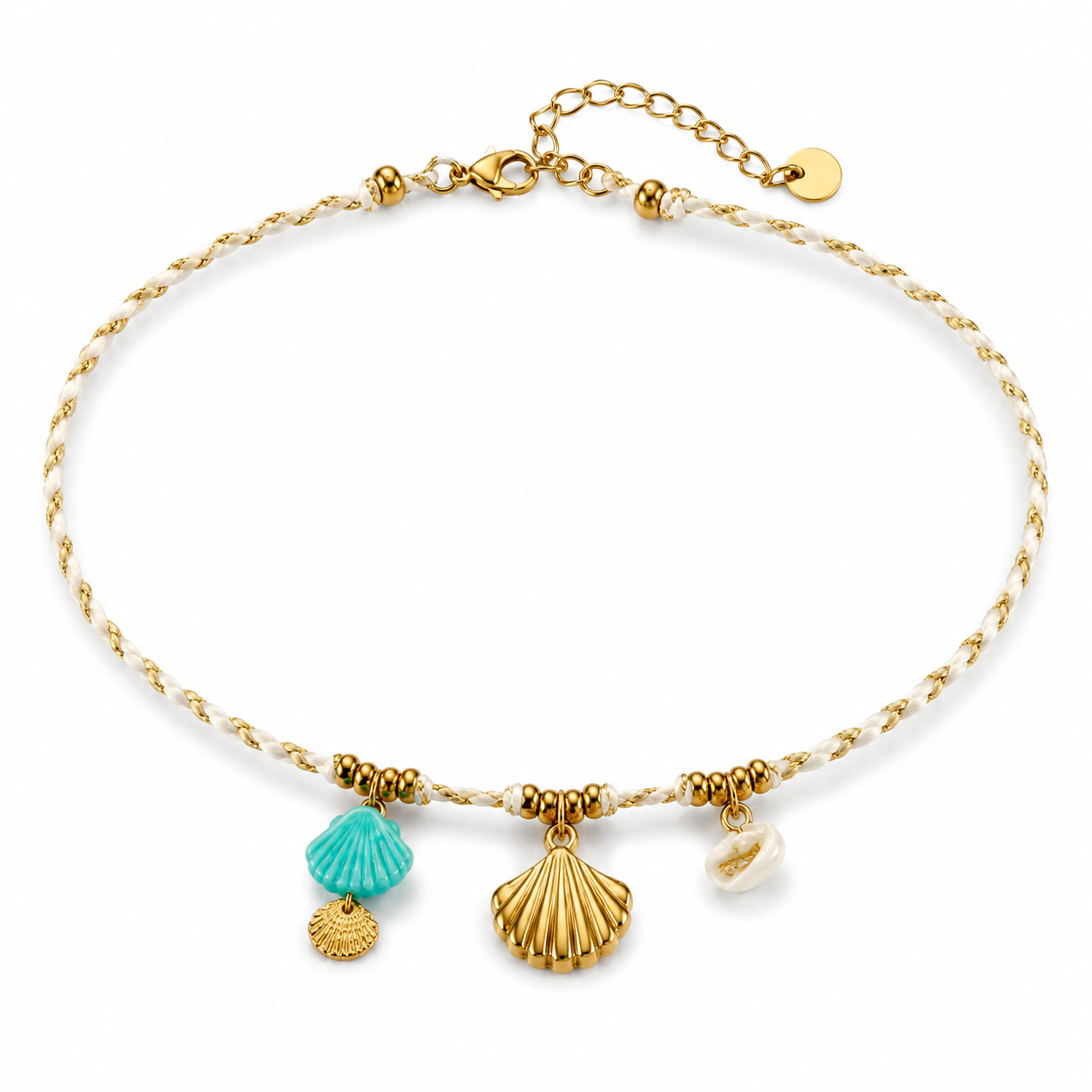 Ocean Charm Fußkette Gold