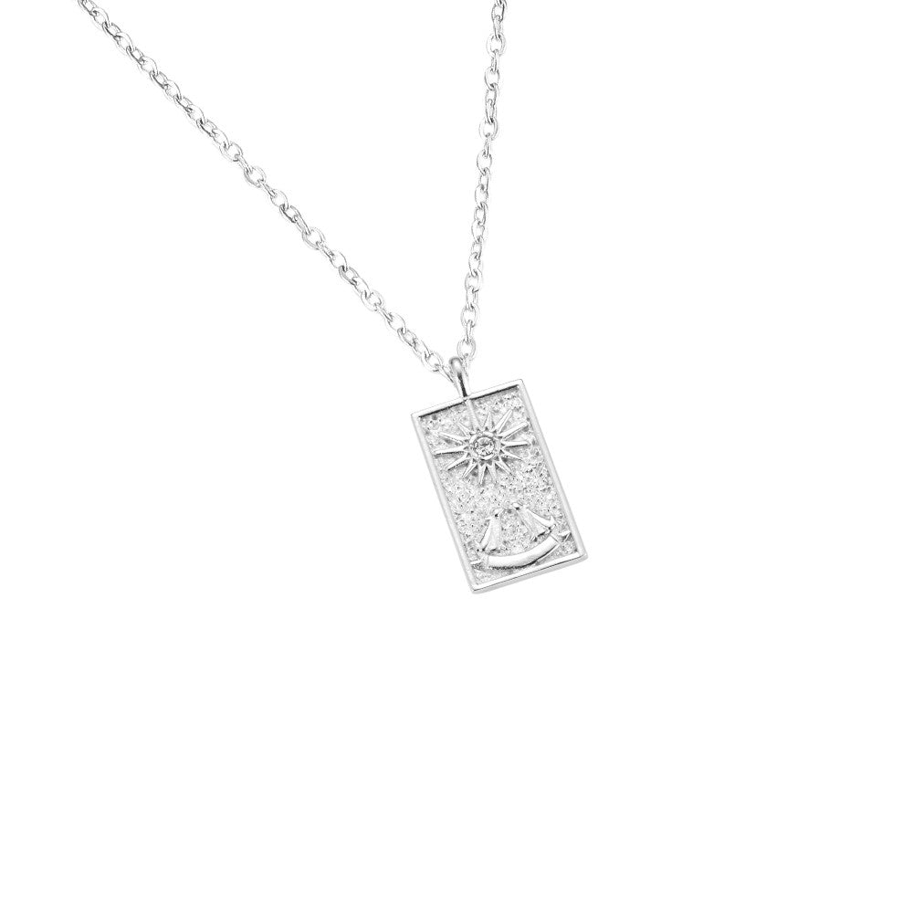 Silberne Sun Pendant Halskette
