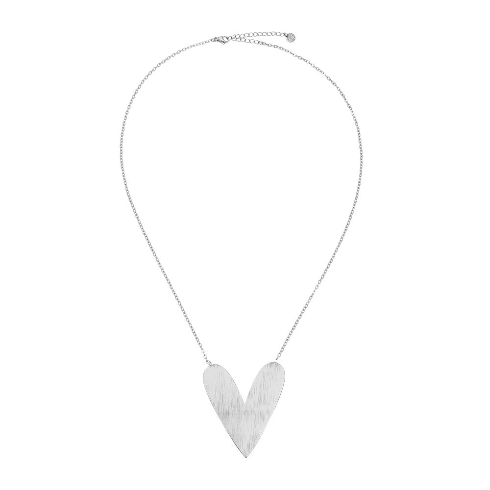 Silberne Herzkette aus Edelstahl