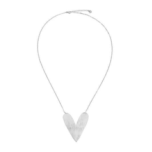 Silberne Herzkette aus Edelstahl
