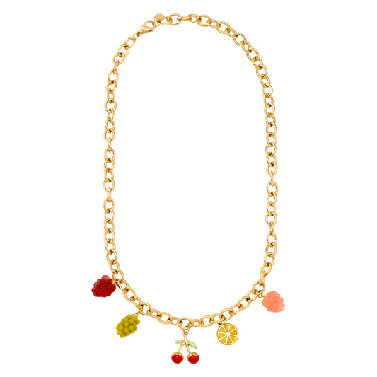 Goldene Fruit Party Halskette