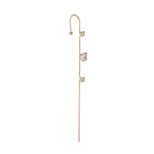 Goldener Crystal Ear Cuff mit funkelnden Stein-Details
