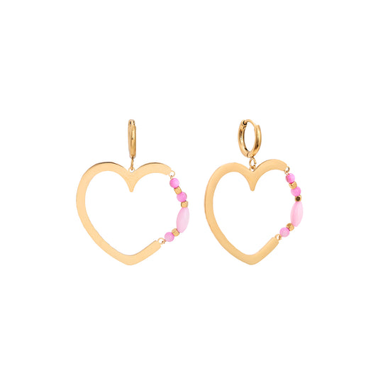Goldene Happy Heart Ohrringe
