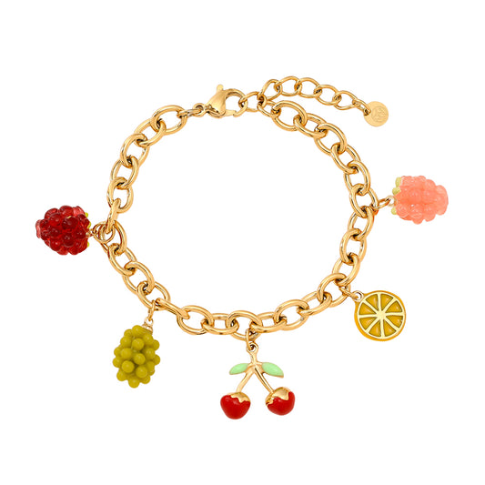 Goldene Fruit Party Armkette