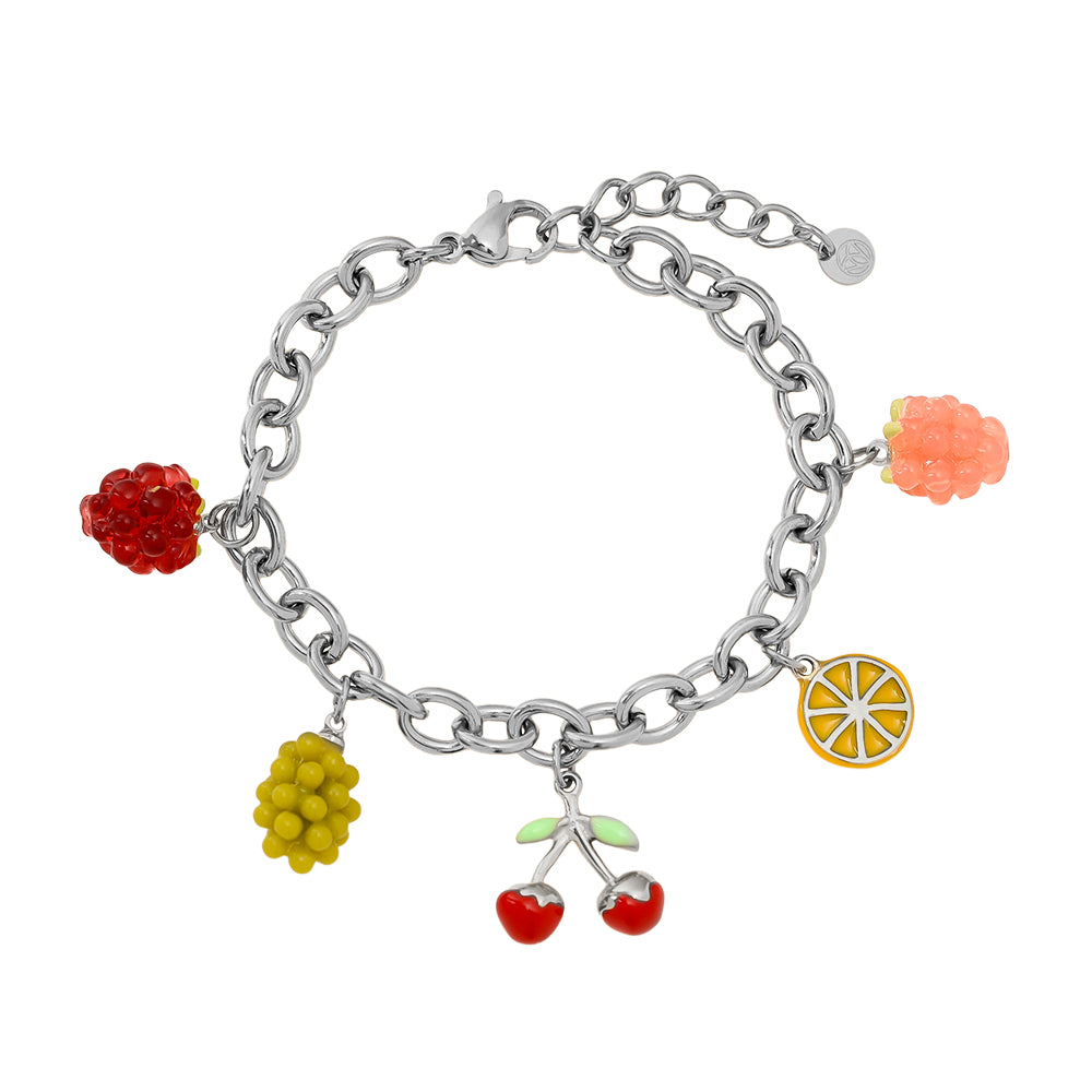 Silberne Fruit Party Armkette