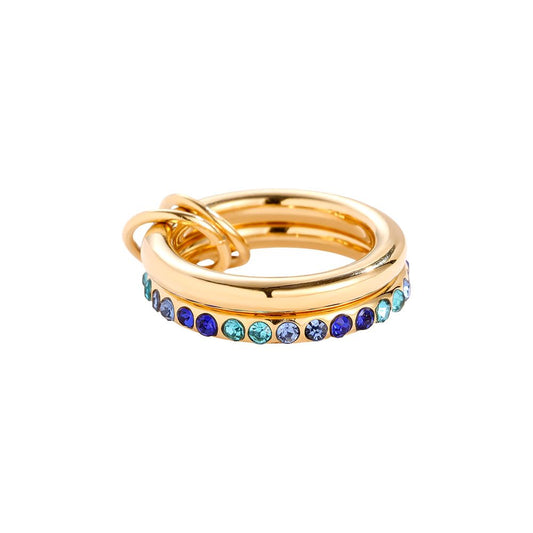 Blue Link Ring – Gold
