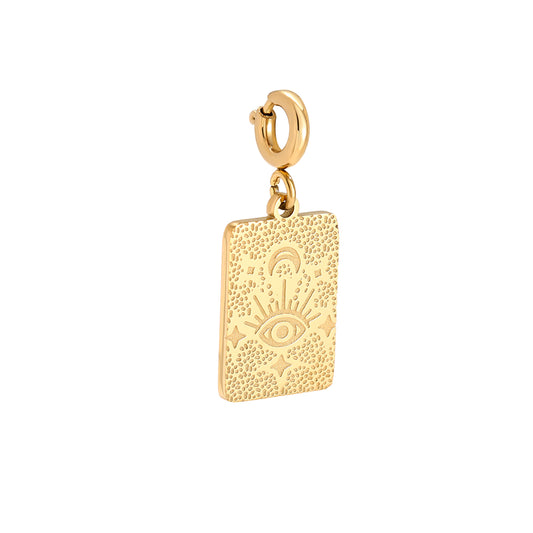 Charm - Auge im 18K Gold look