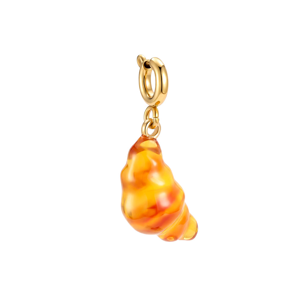 Charm - Croissant im 18K Gold look