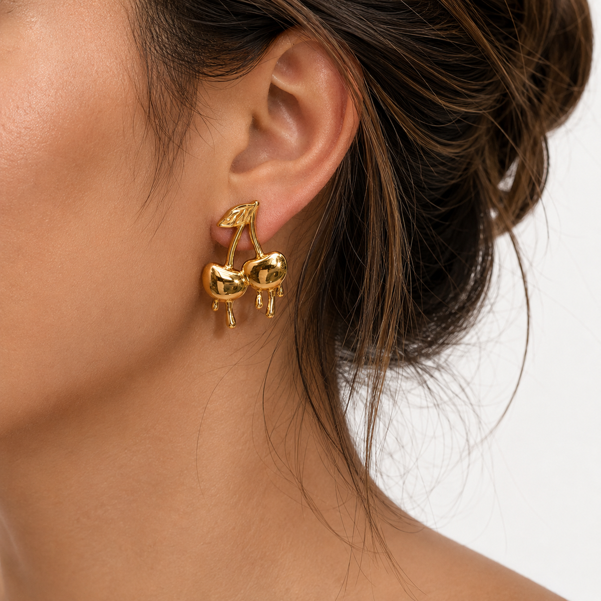 Cherry Drip Ohrringe – 18k Vergoldung