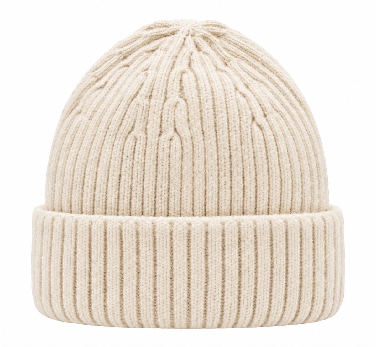 Cozy Knit Winter Beanie – Cremeweiß