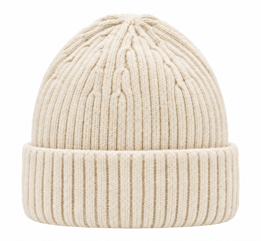 Cozy Knit Winter Beanie – Cremeweiß