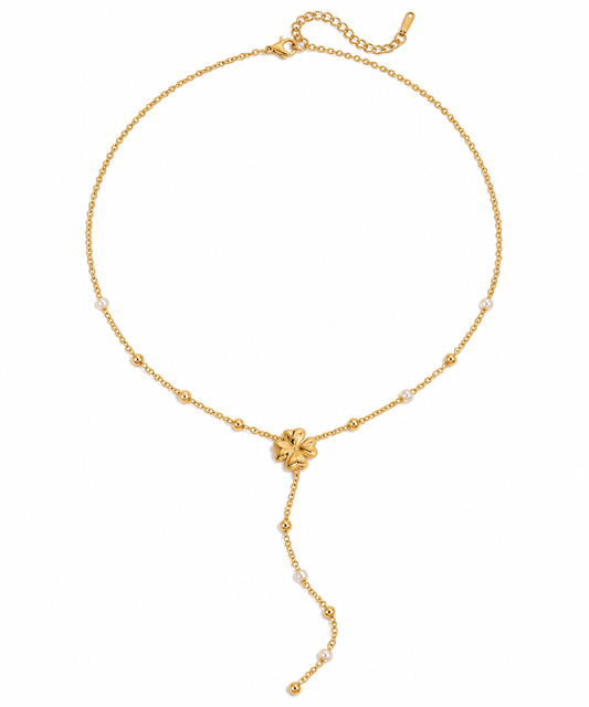Blossom Drop Halskette - 18K Vergoldung