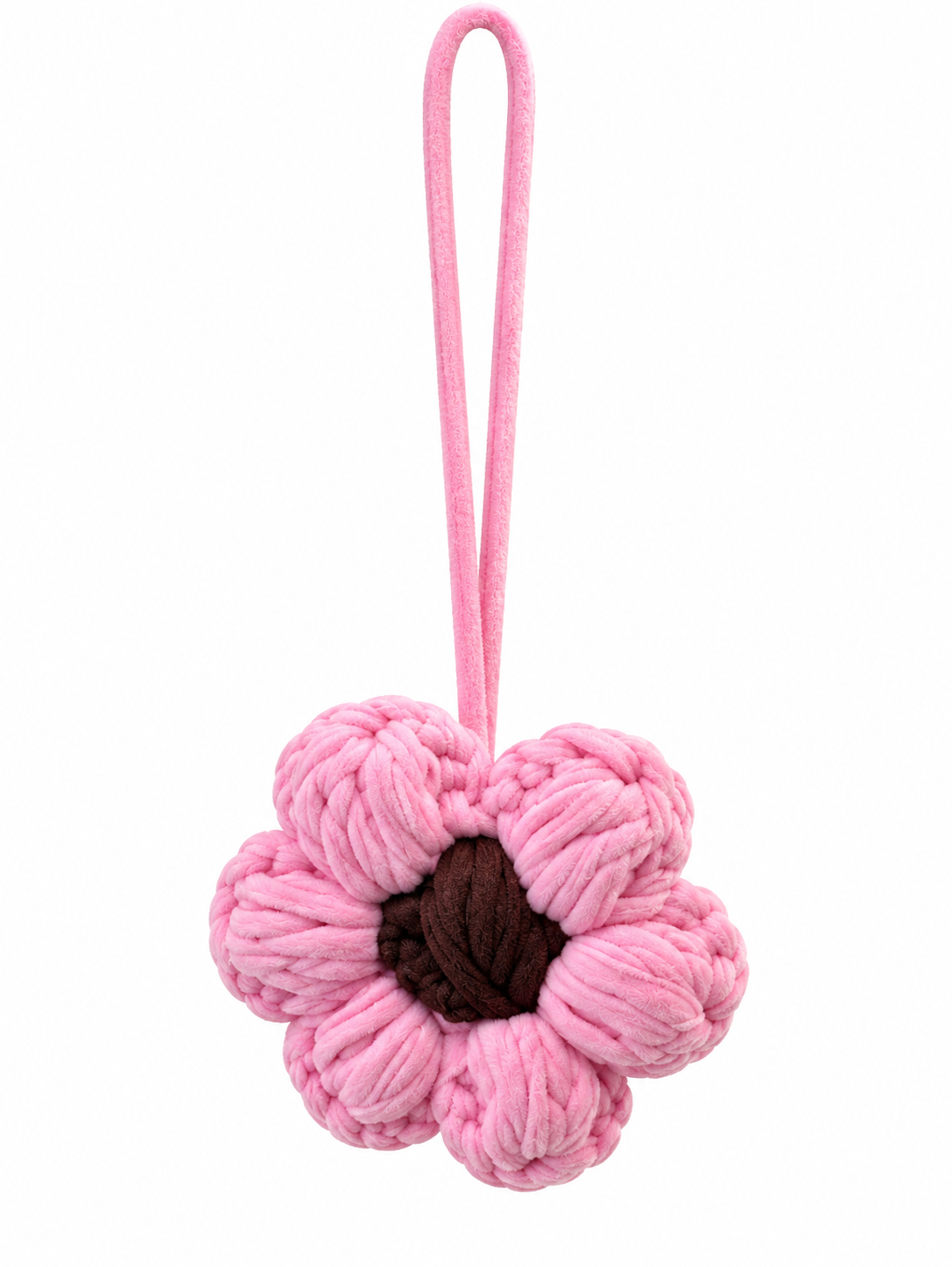 Handmade Pink Blossom Bag Charm – Rosa