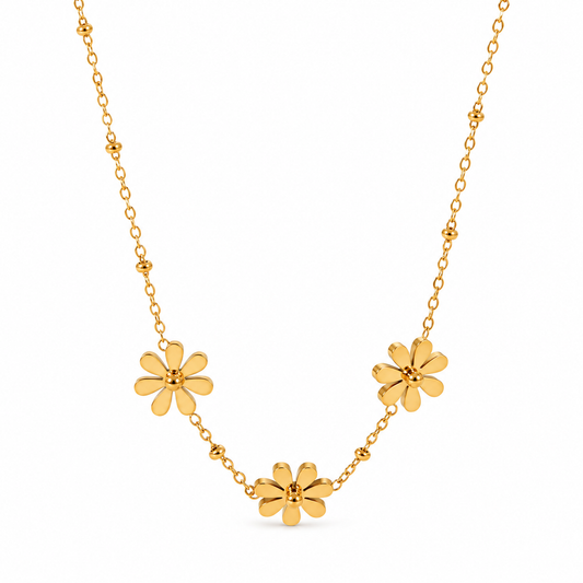 Blumenkette – 18K Vergoldung