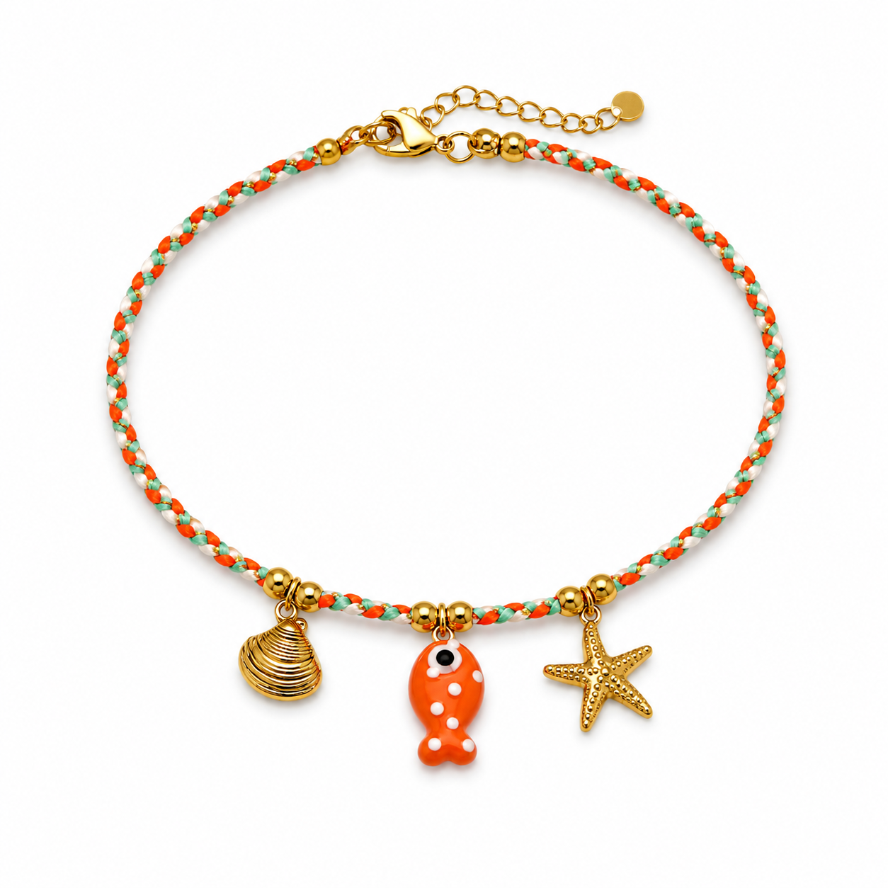 Ocean Charm Fußkette Gold