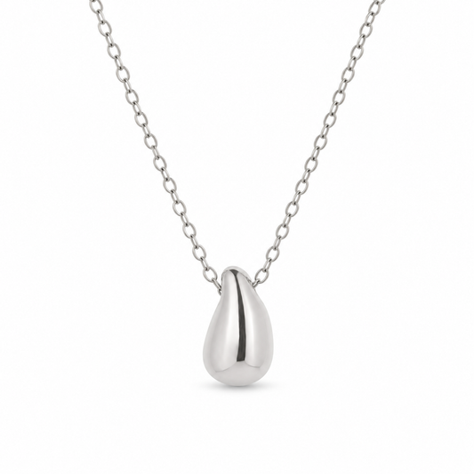 Drop Glow Halskette – Silber