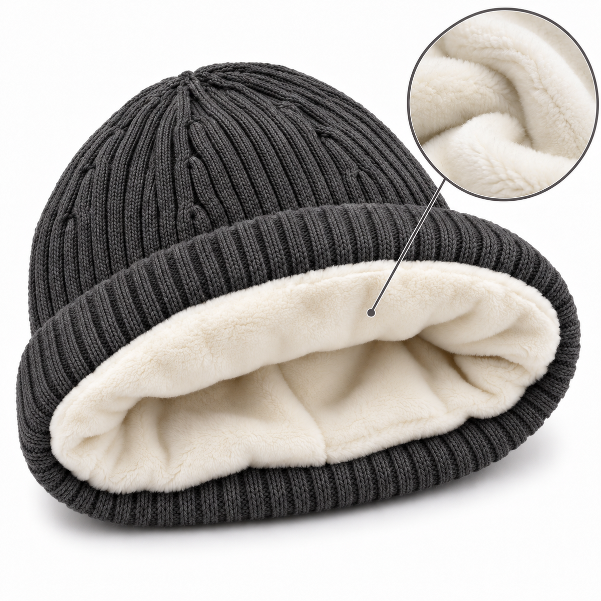 Cozy Knit Winter Beanie – Dunkelgrau