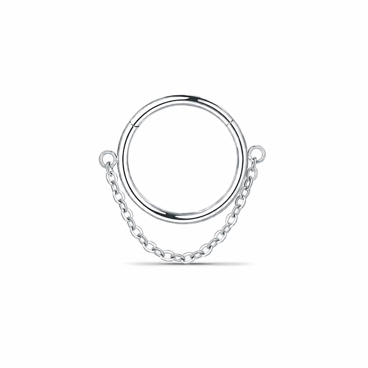 Chain Clicker Nasenpiercing – Silber 1,2 × 8 mm