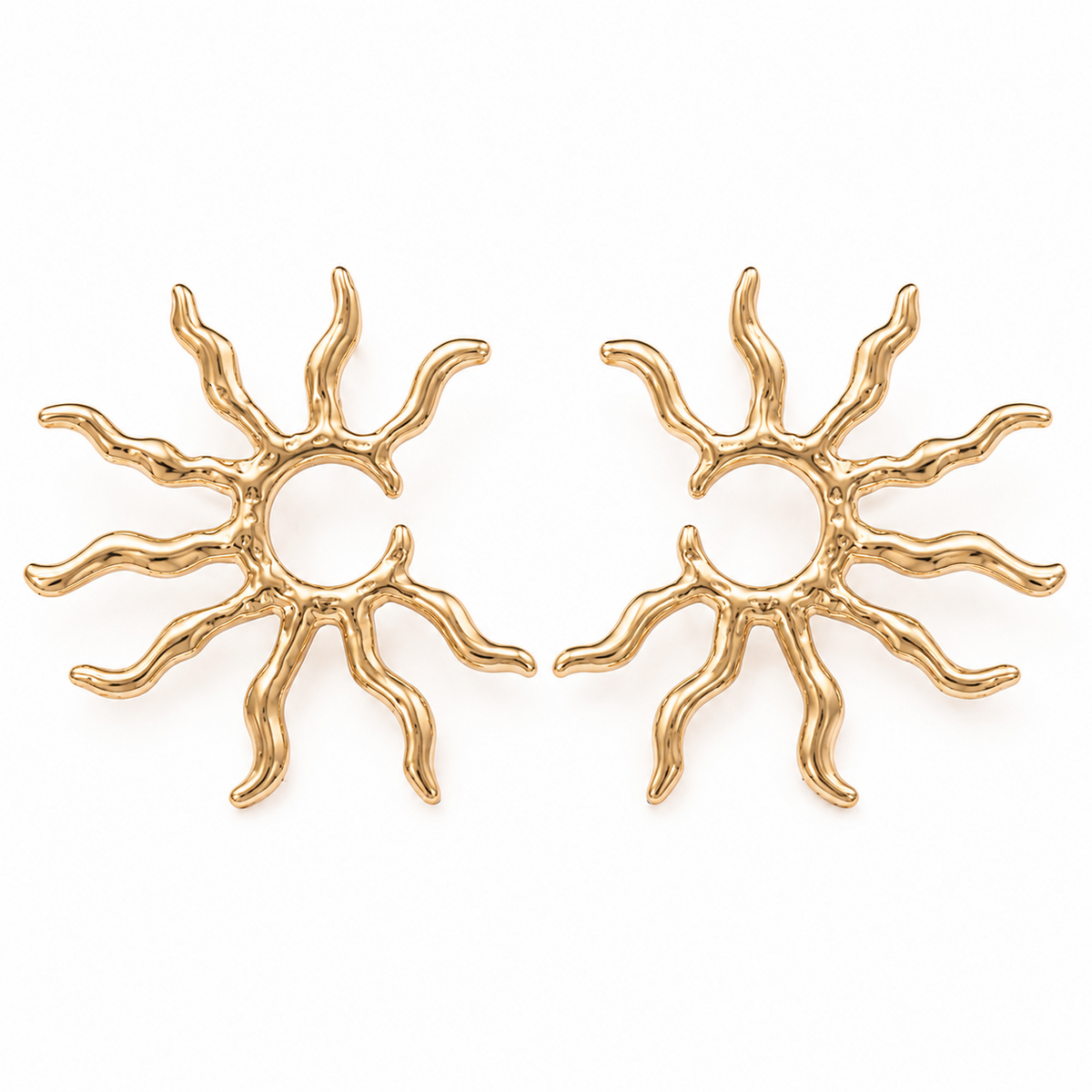 Molten Sun Ohrringe – Gold