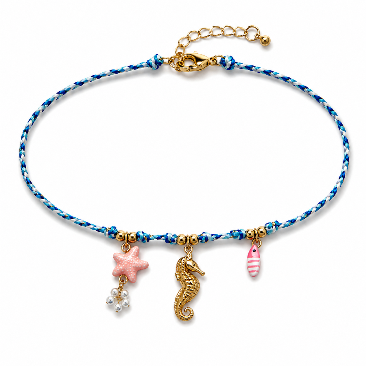 Ocean Charm Fußkette Gold