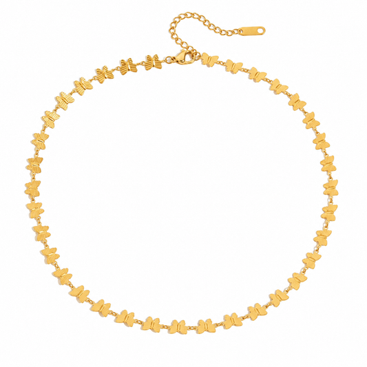 Butterfly Glow Halskette – 18K Vergoldung