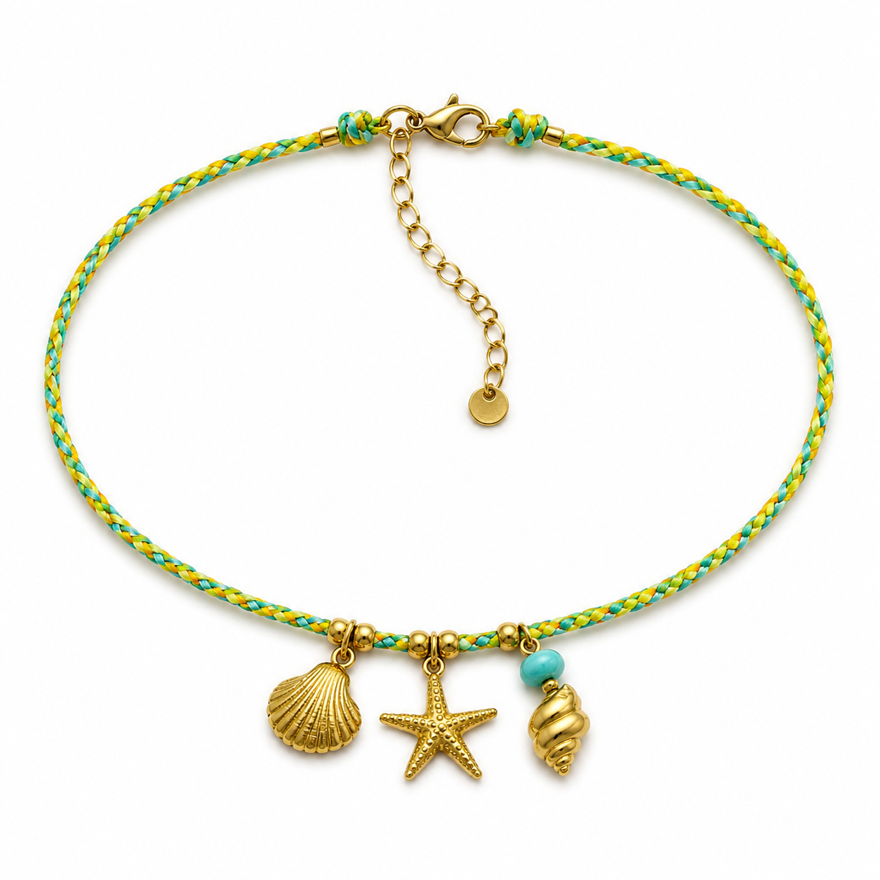 Ocean Charm Fußkette Gold