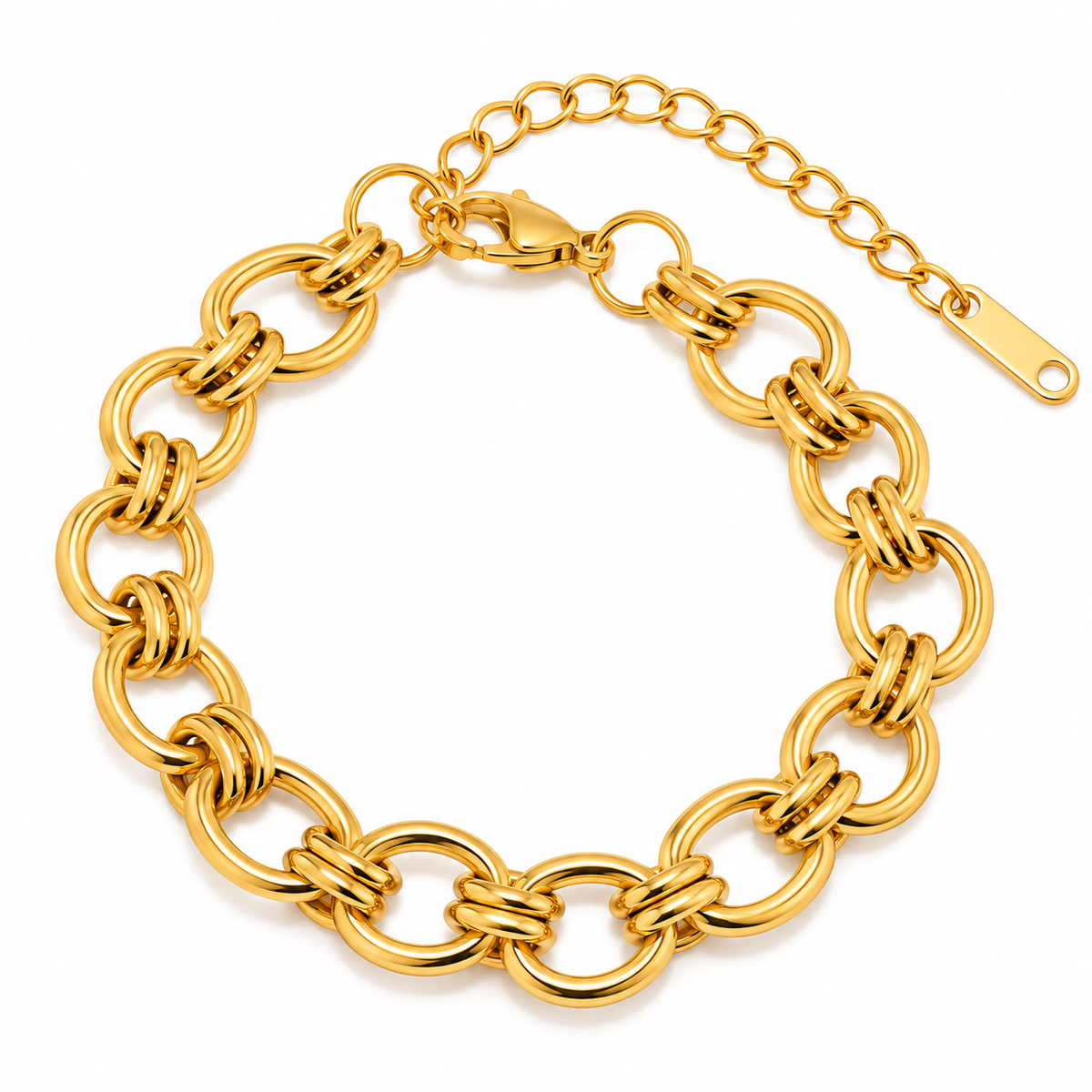 Bold Loop Armband – 18K Vergoldung