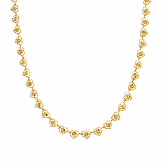 Heart Glow Halskette – 18K Vergoldung