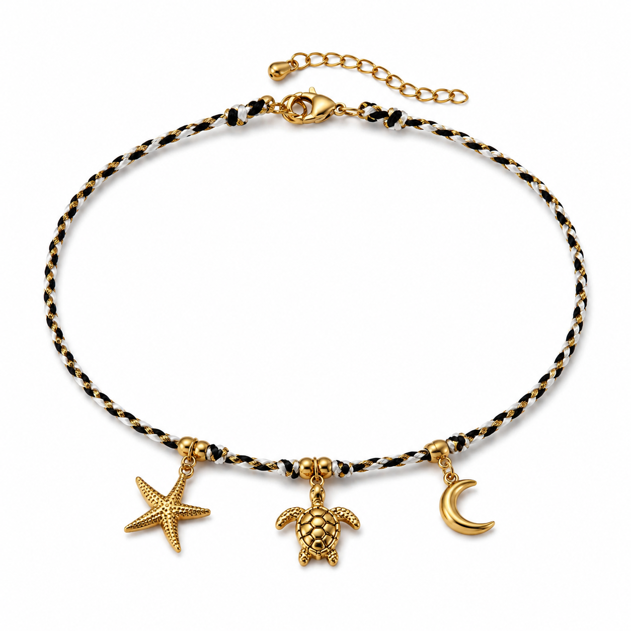 Ocean Charm Fußkette Gold