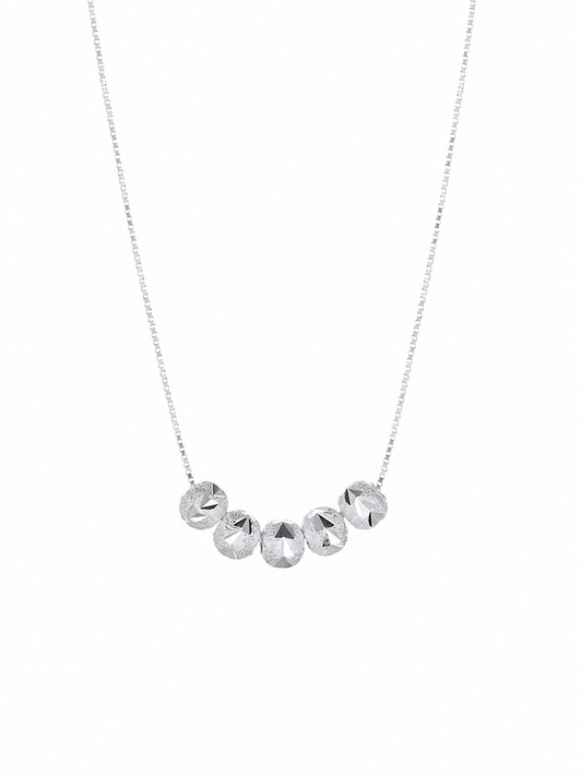Facet Glow Halskette – Silber