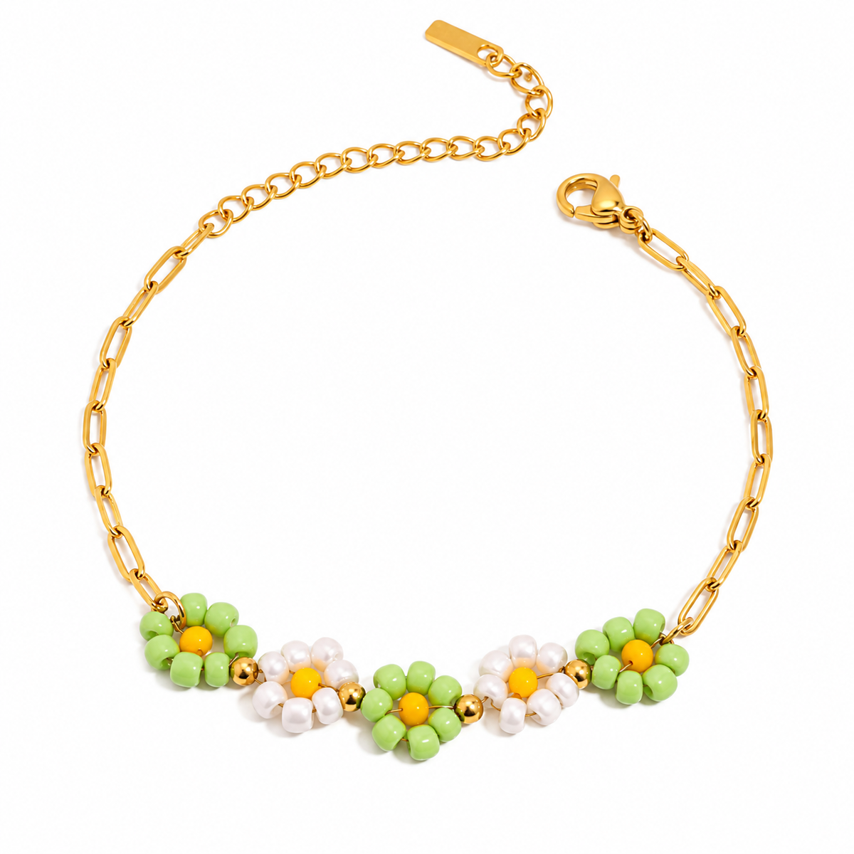 Daisy Pearl Armband – 18K Vergoldung