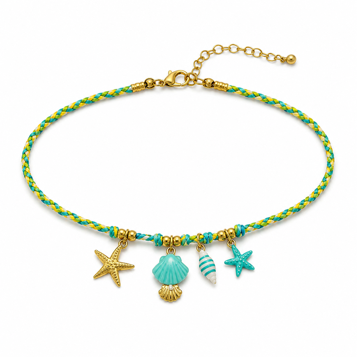 Ocean Charm Fußkette Gold