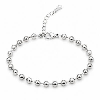 Ball Chain Armband – Silberfarben