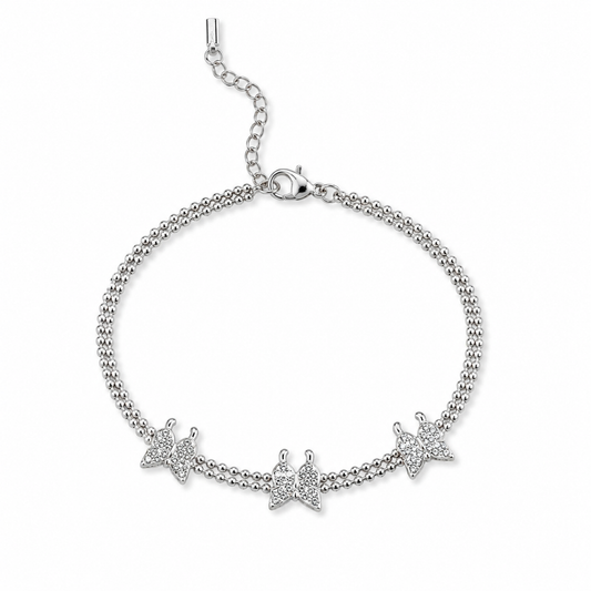 Butterfly Armband – Silberfarben